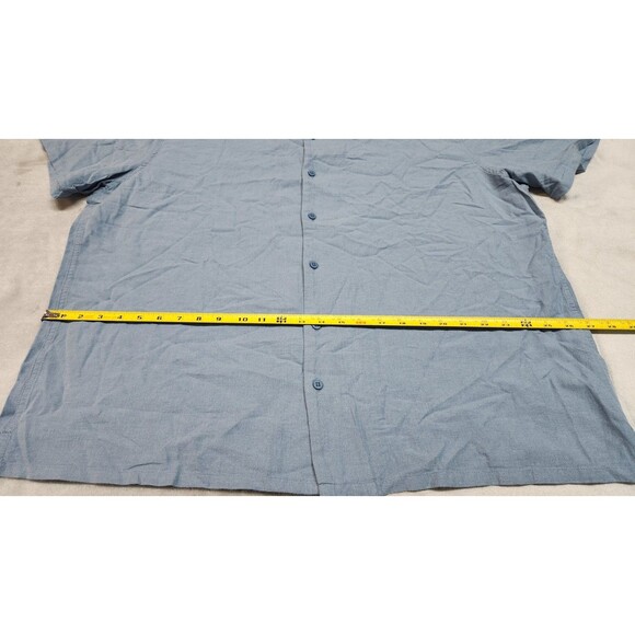 The Commons Men's XXL Blue Linen Rayon Blend Camp Collar Shirt NWT - Picture 8 of 9